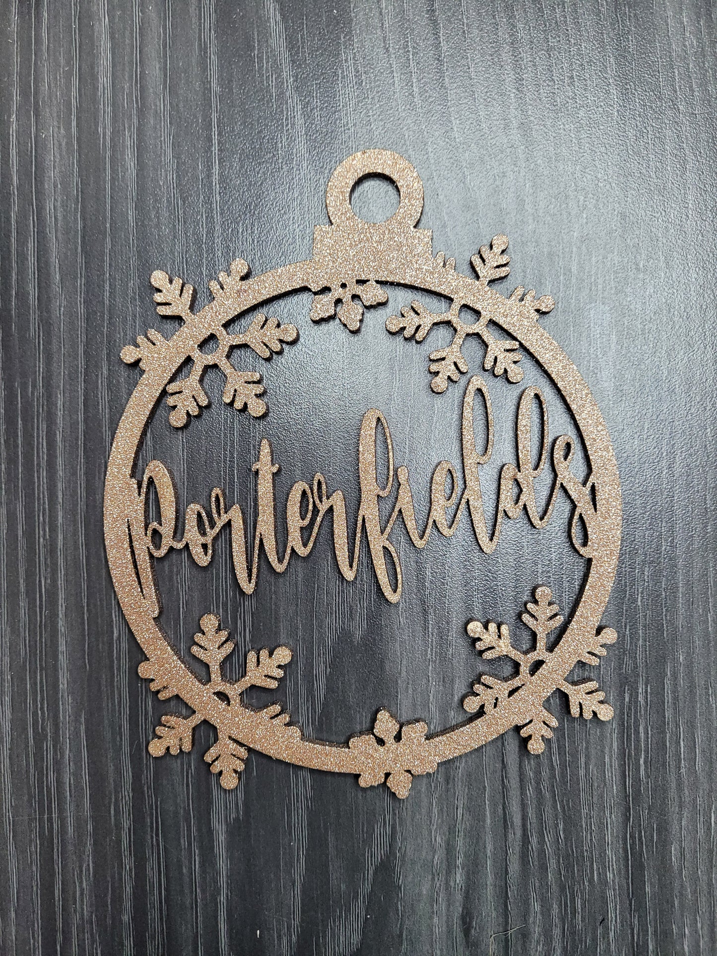 Personalized Double layer Family Name Ornament