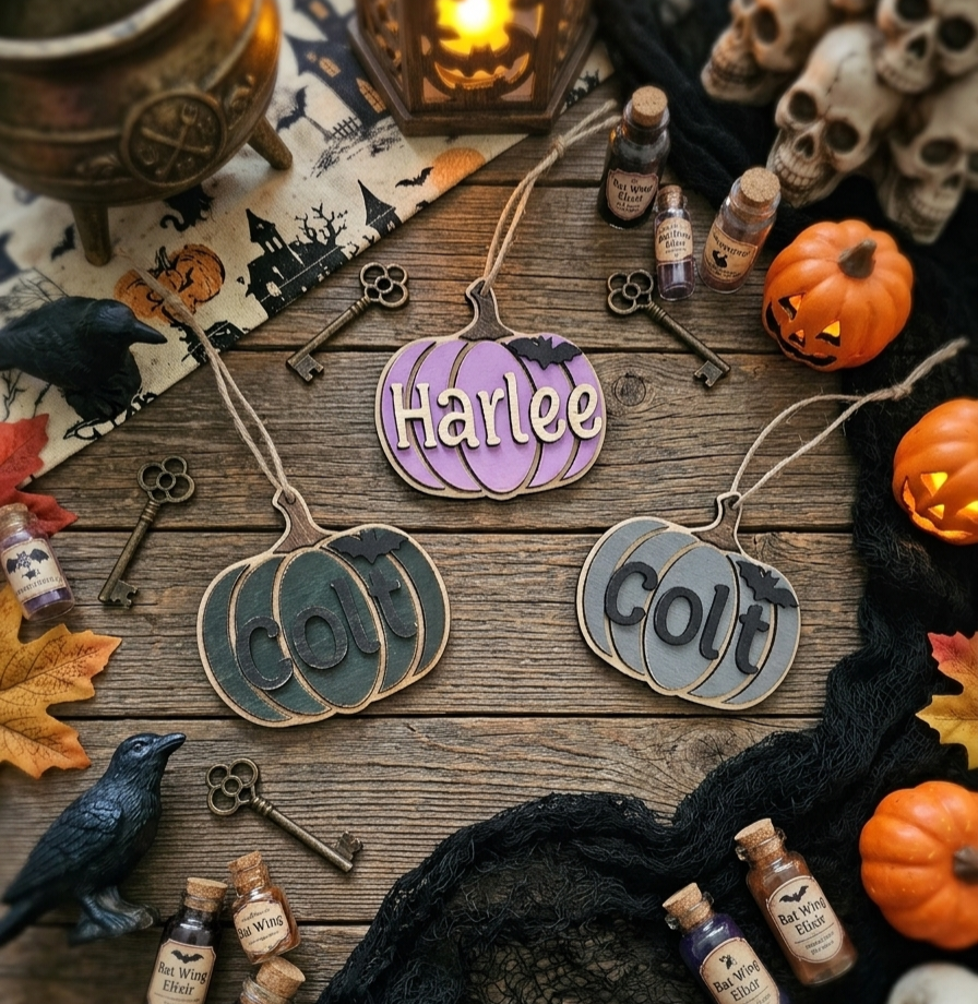 Pumpkin Halloween Tag / Halloween Bag Tag
