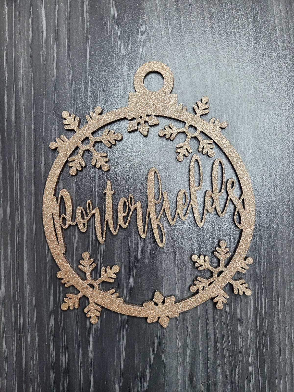 Personalized Double layer Family Name Ornament