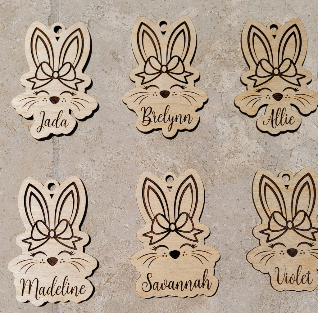 Personalized Easter Bunny Basket Tag
