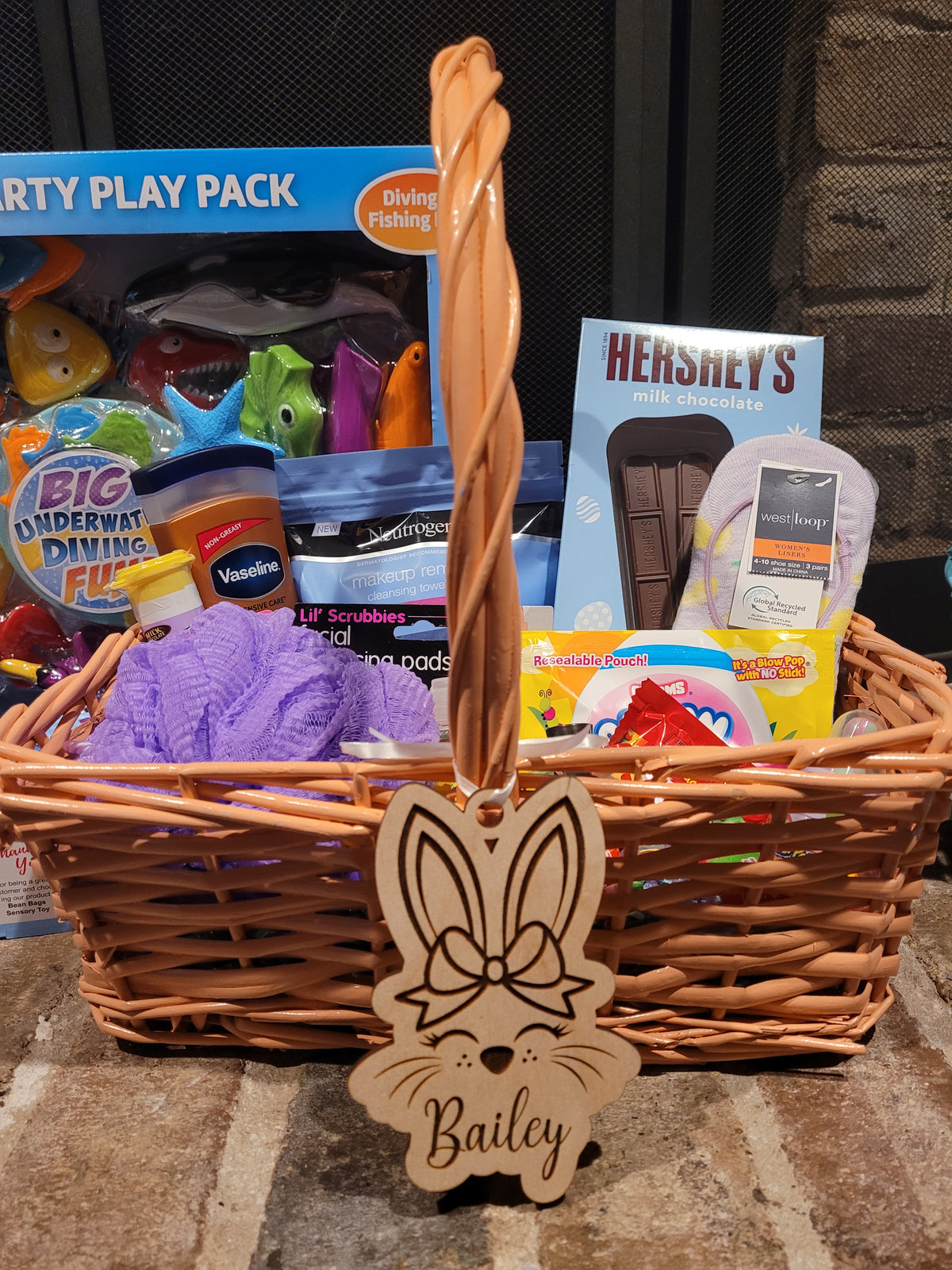Personalized Easter Bunny Basket Tag