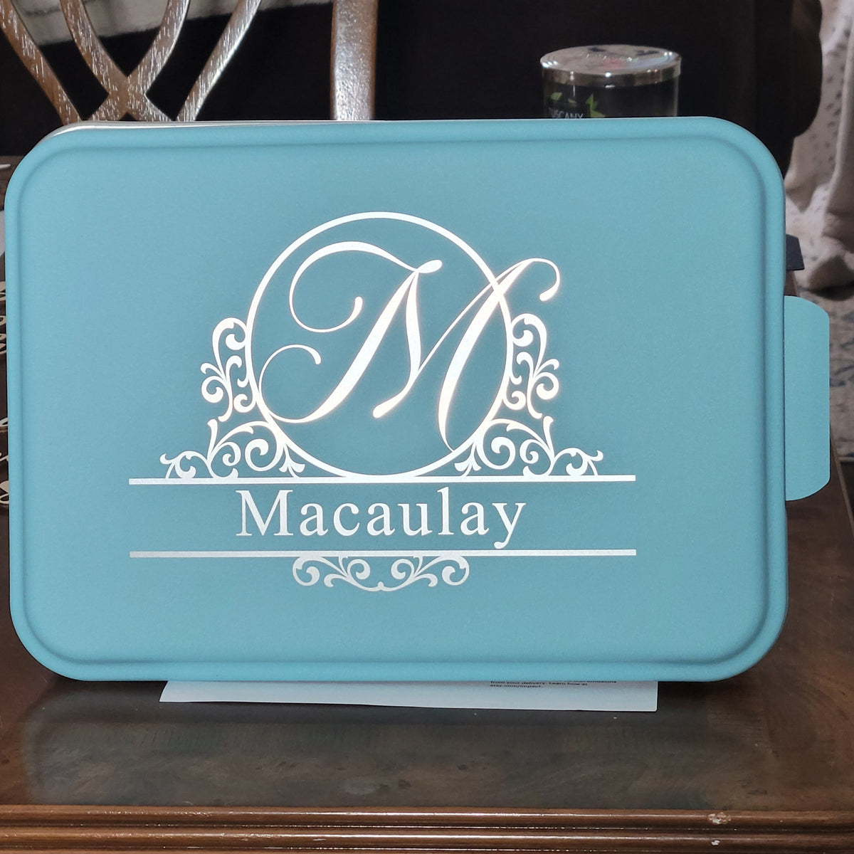 Personalized Engraved Aluminum Cake Pan with Lid - 13x9 Custom Bakeware