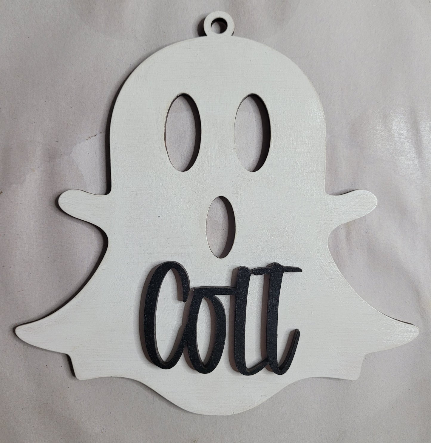 Personalized Wood Halloween Bag Tags / Ghost / Bat / Witch Hat / Pumpkin
