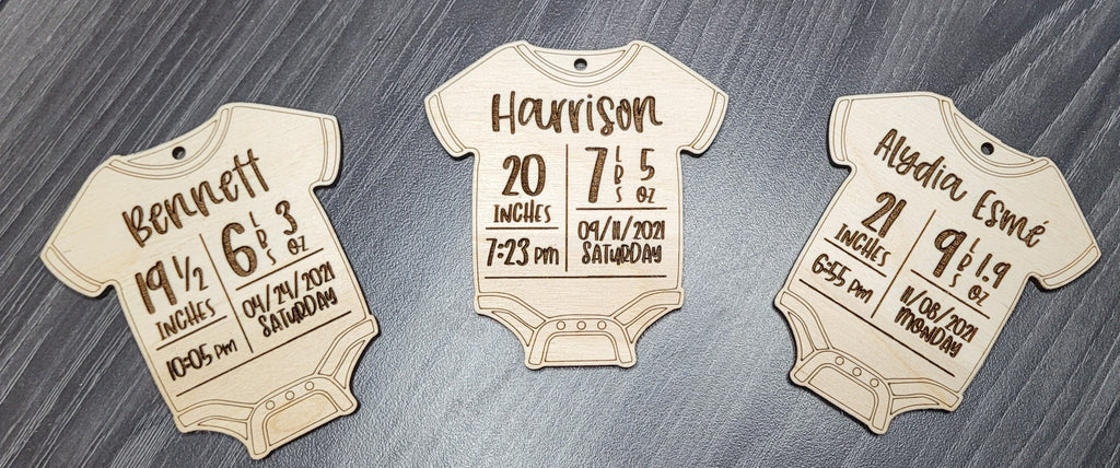 Baby Stats Christmas Ornament / Baby Gift Tag