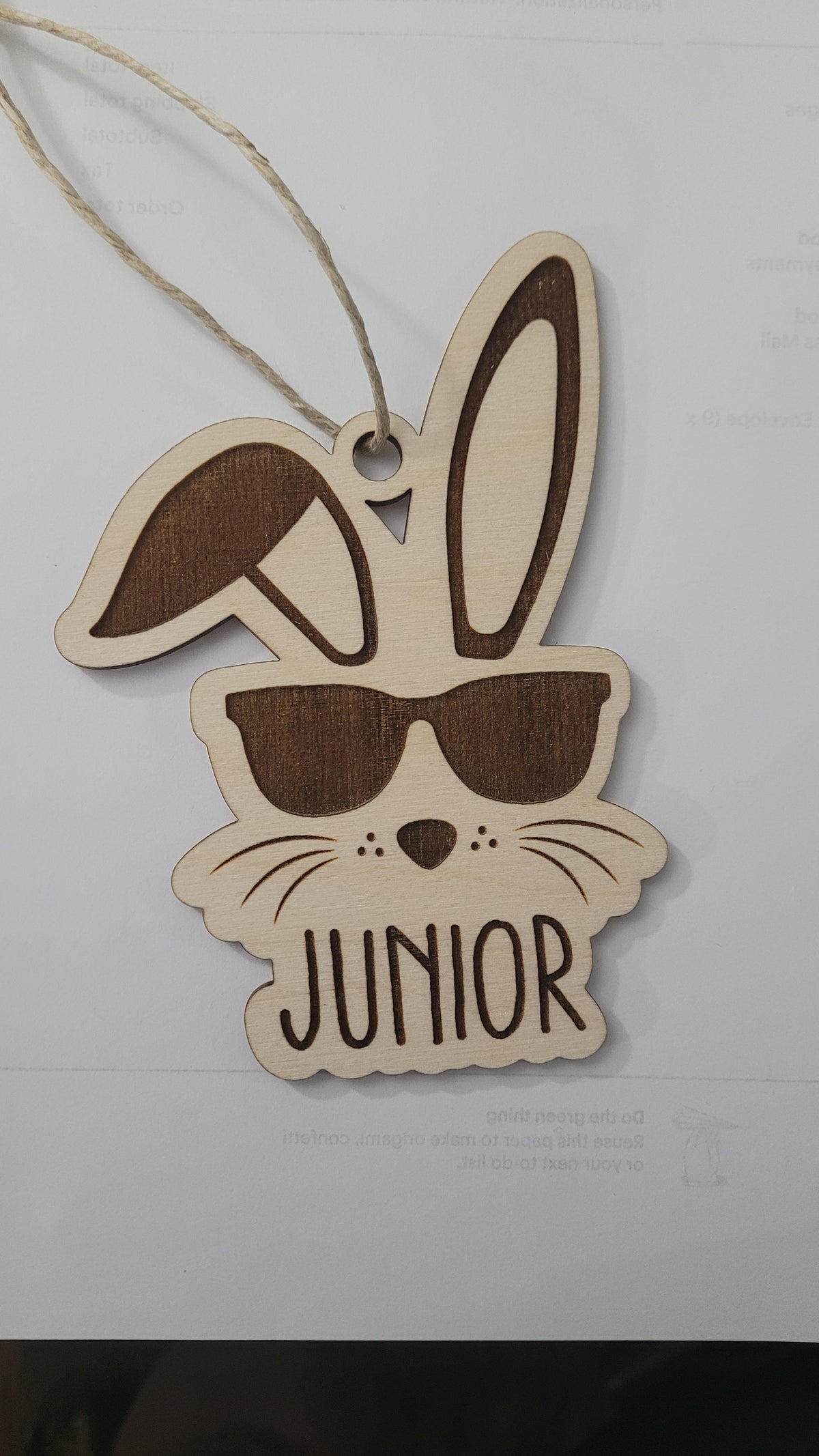 Personalized Easter Bunny Basket Tag