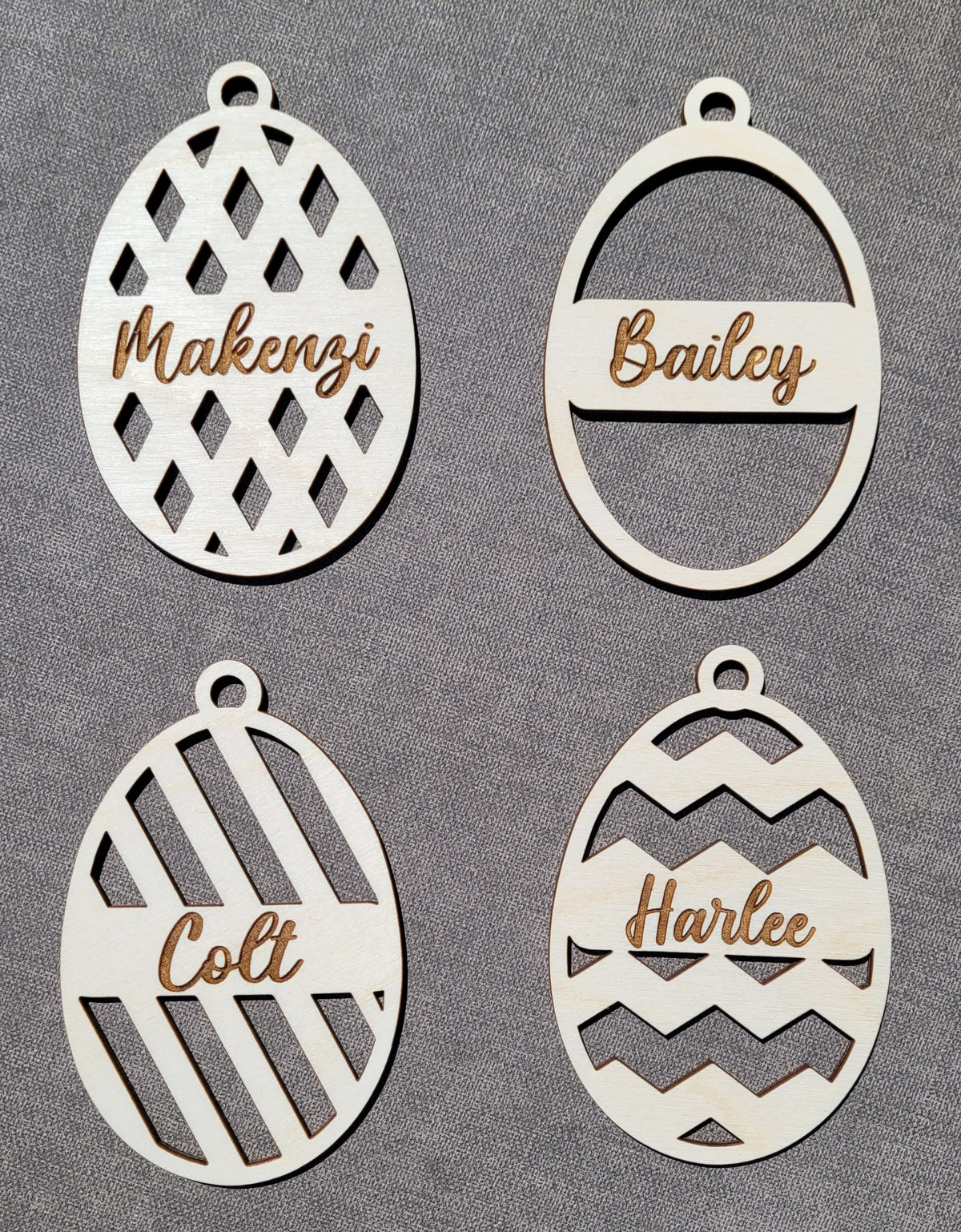 Custom Easter Basket Wood Name Tags