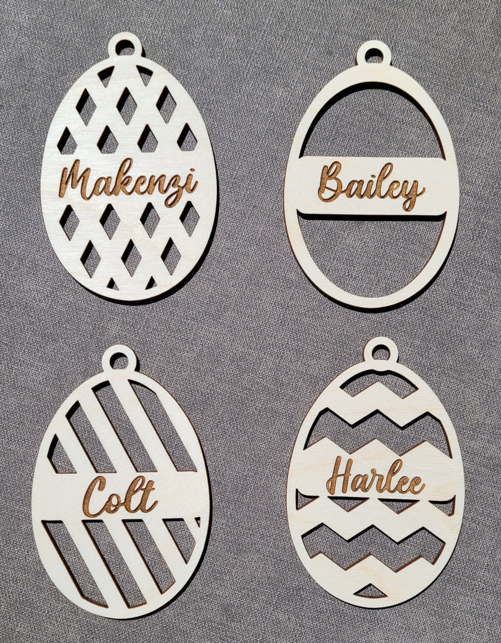 Custom Easter Basket Wood Name Tags