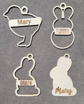 Custom Easter Basket Wood Name Tags