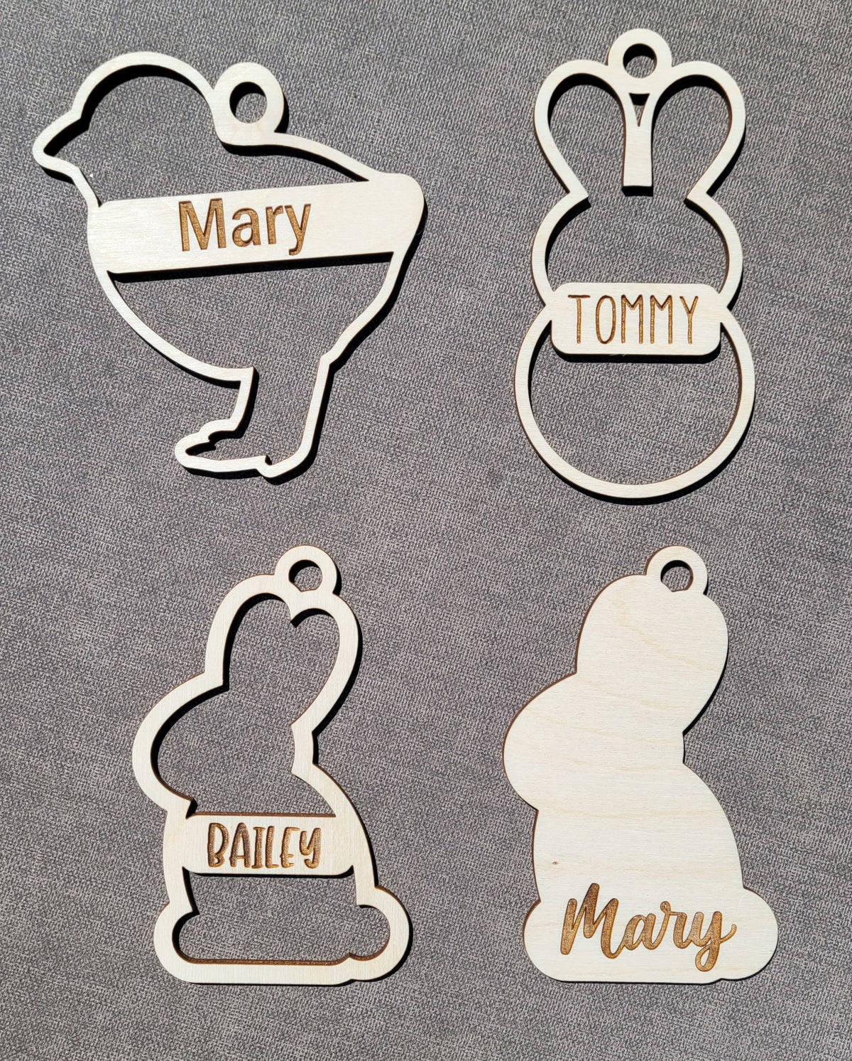 Custom Easter Basket Wood Name Tags
