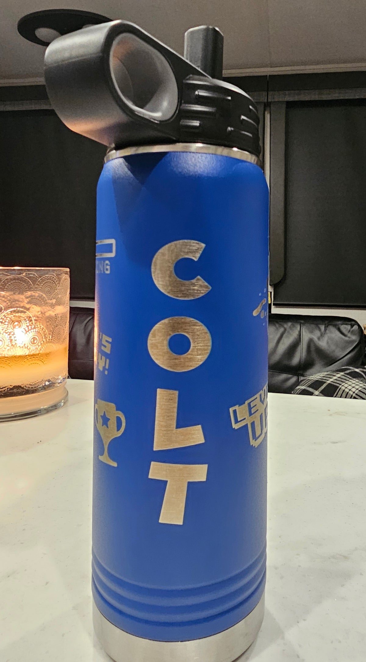 Custom 20oz Gamer Themed Water Bottle