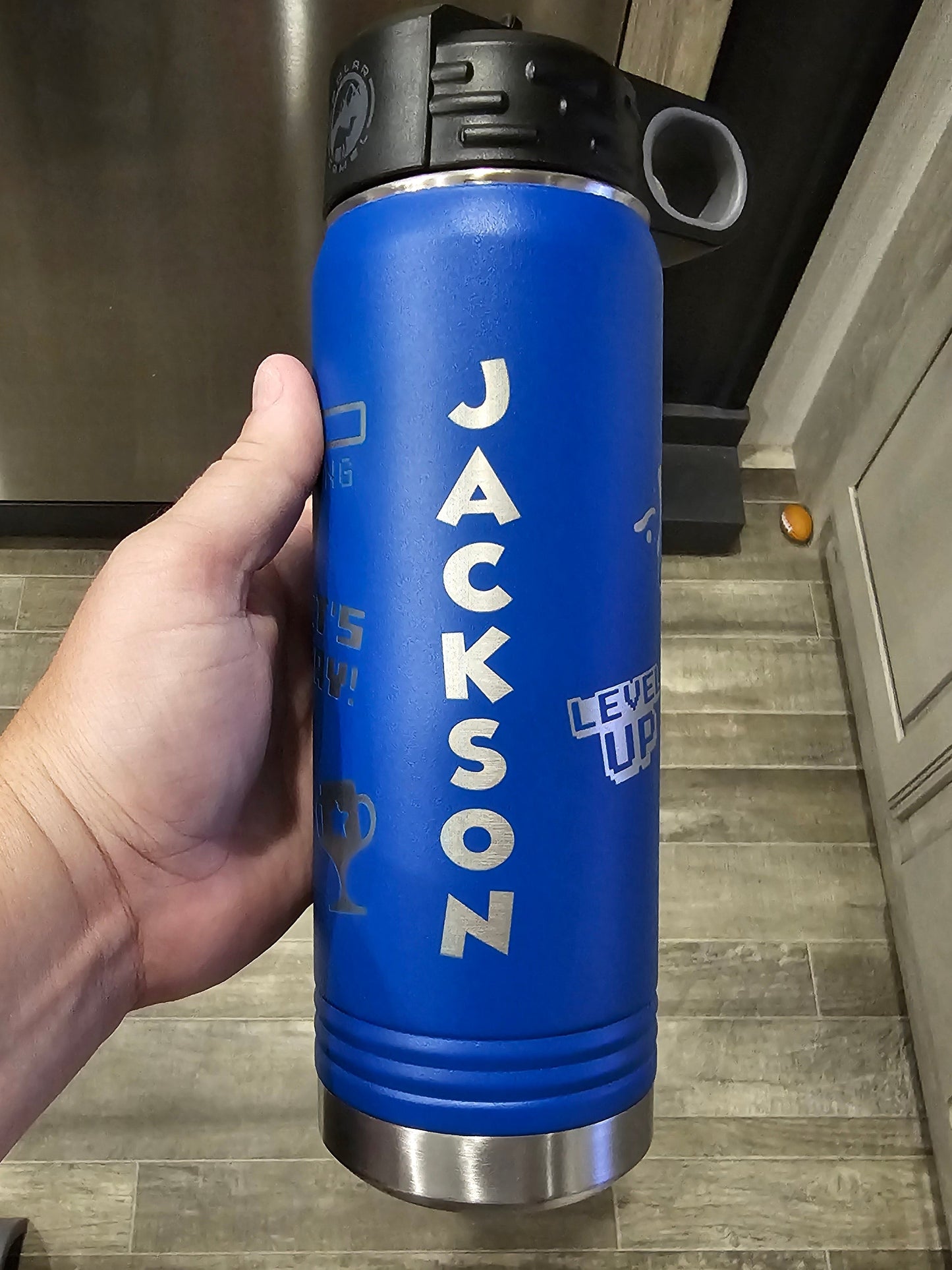 Custom 20oz Gamer Themed Water Bottle