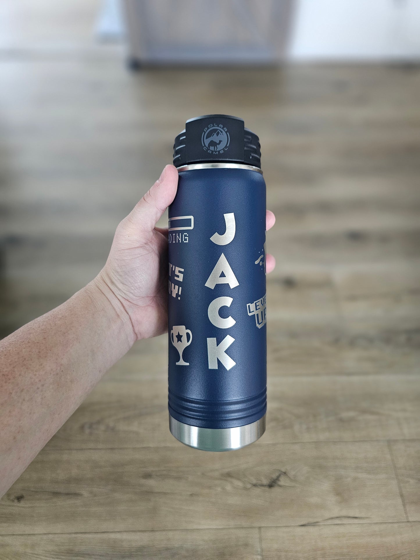 Custom 20oz Gamer Themed Water Bottle