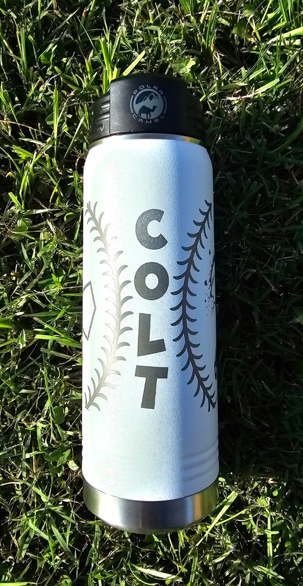 Personalized Baseball Themed 20oz Water Bottle