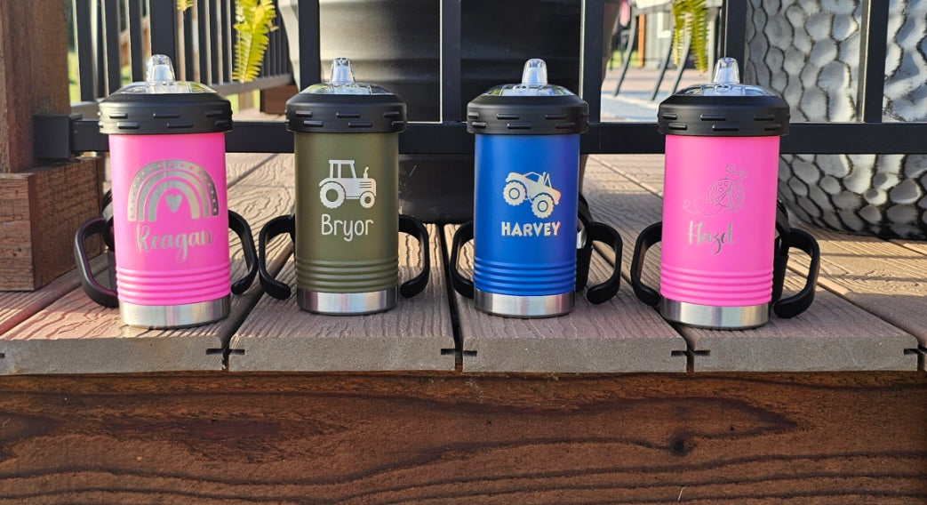 Personalized Laser Engraved Sippy Cup: Toddler Gift