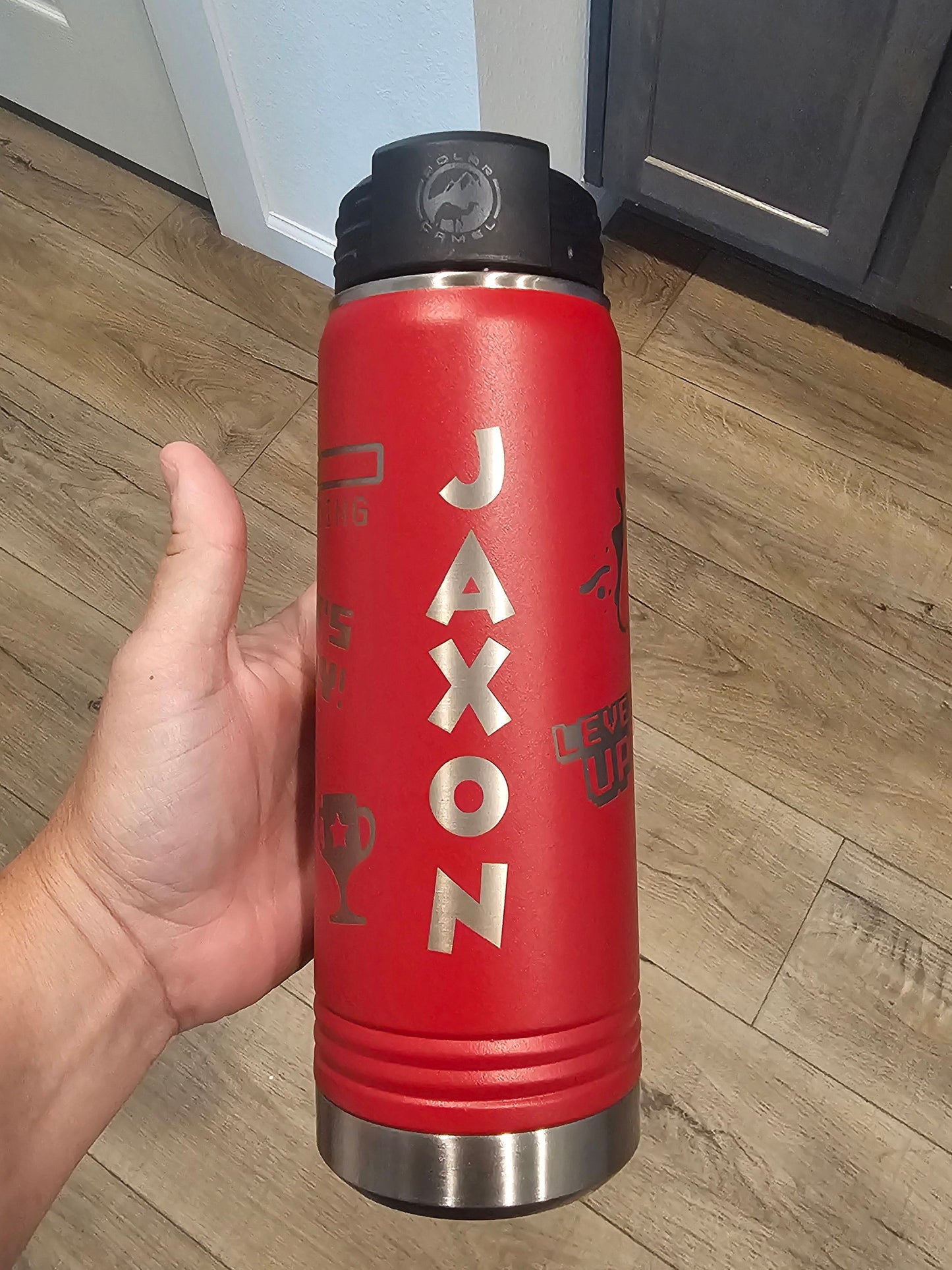 Custom 20oz Gamer Themed Water Bottle