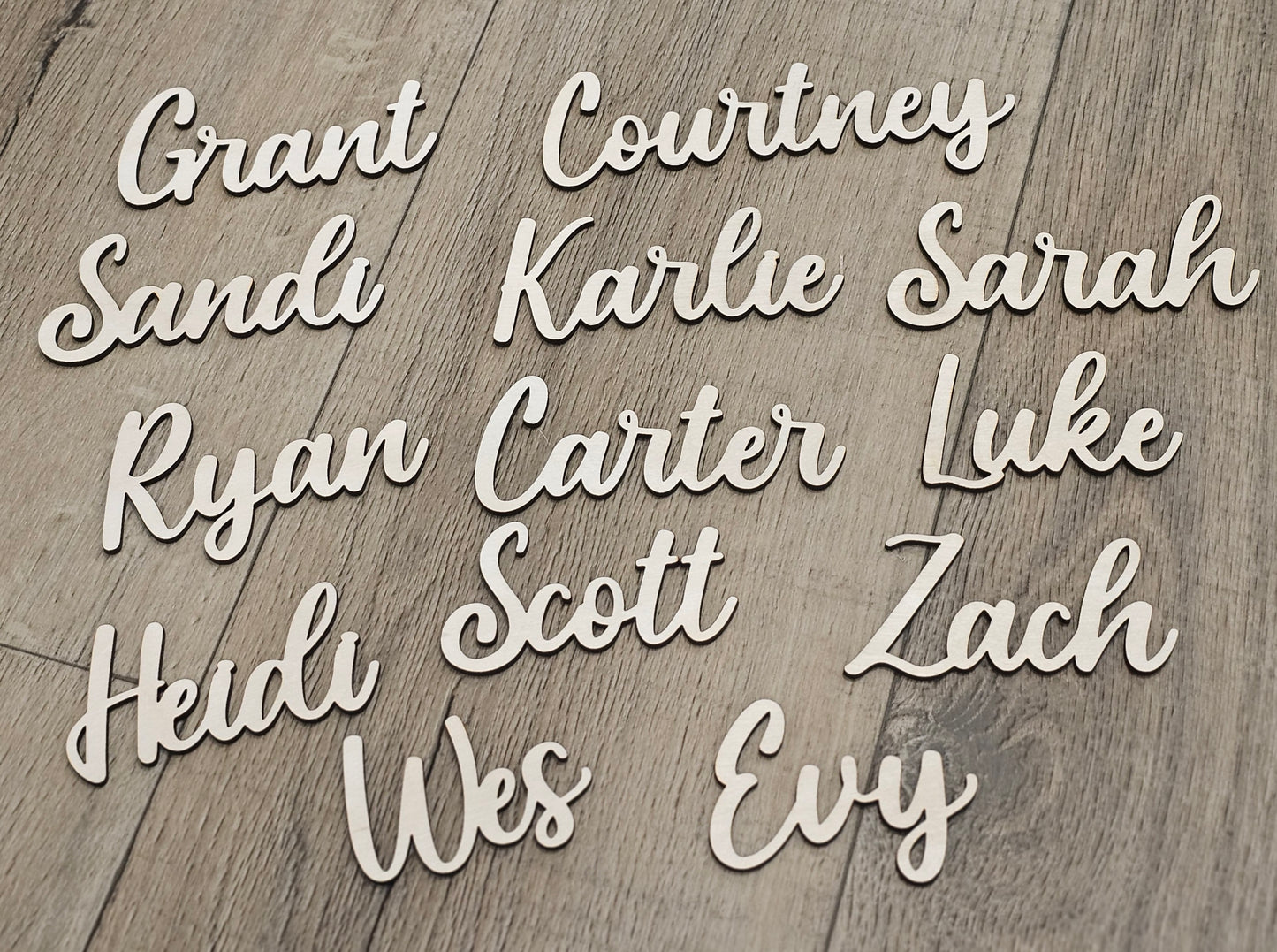 Wood Name Place Settings