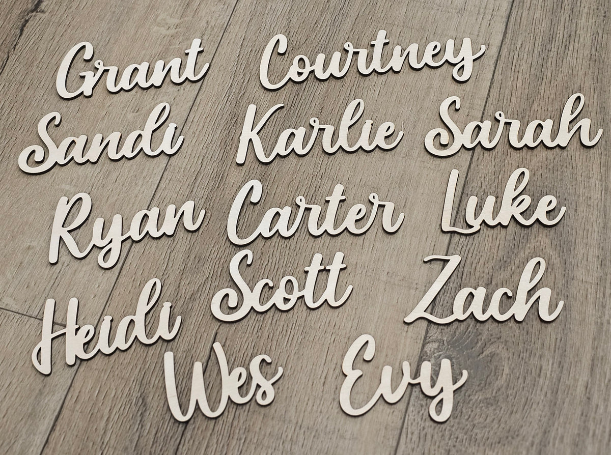 Wood Name Place Settings
