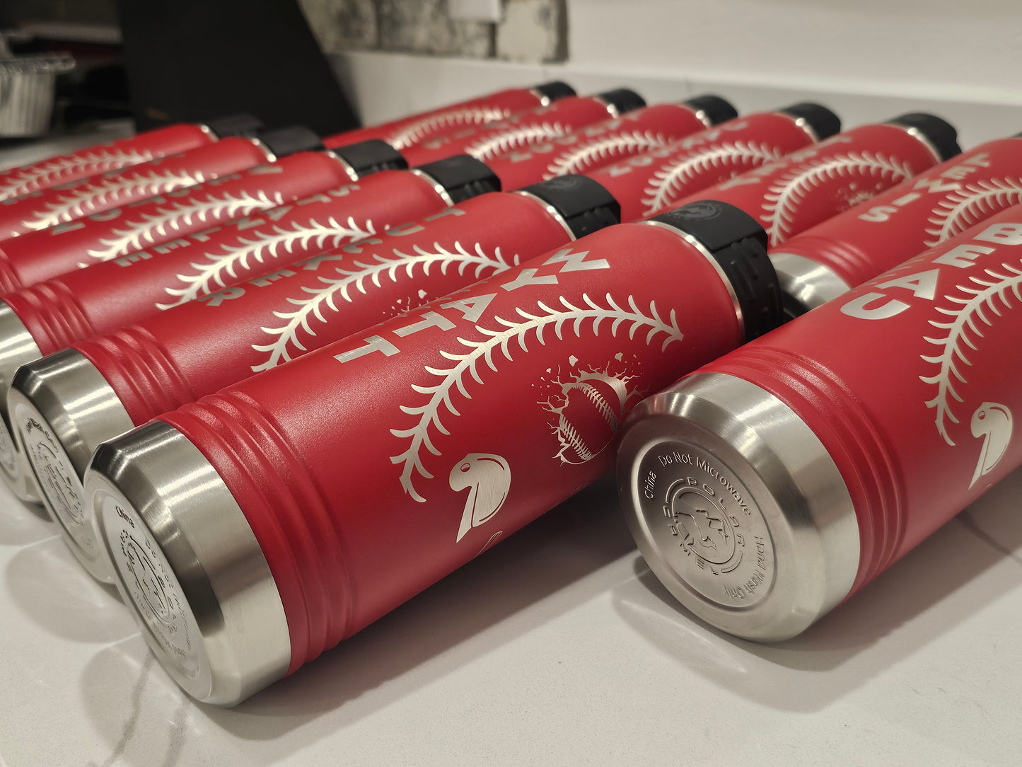 Personalized Baseball Themed 20oz Water Bottle