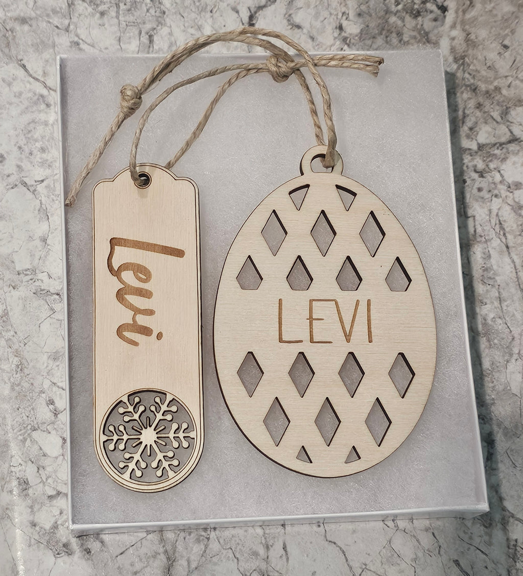 Custom Easter Basket Wood Name Tags