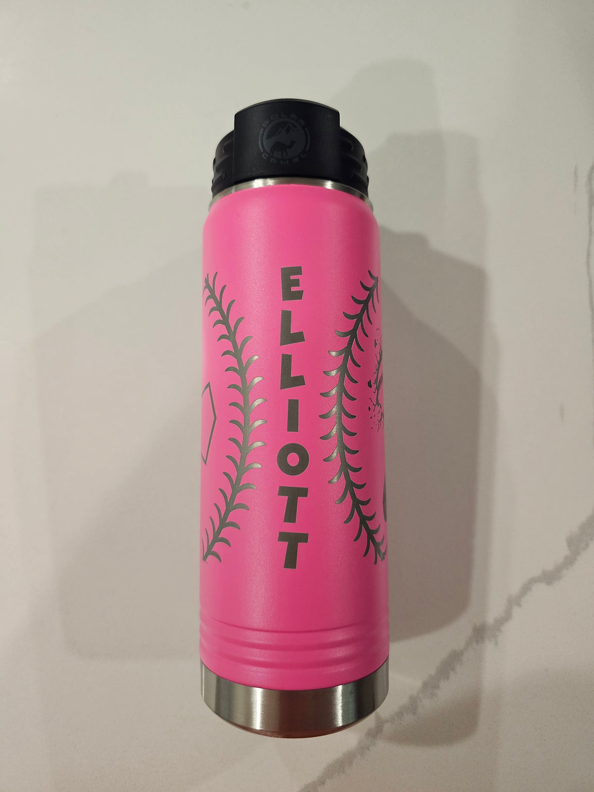 Personalized Baseball Themed 20oz Water Bottle