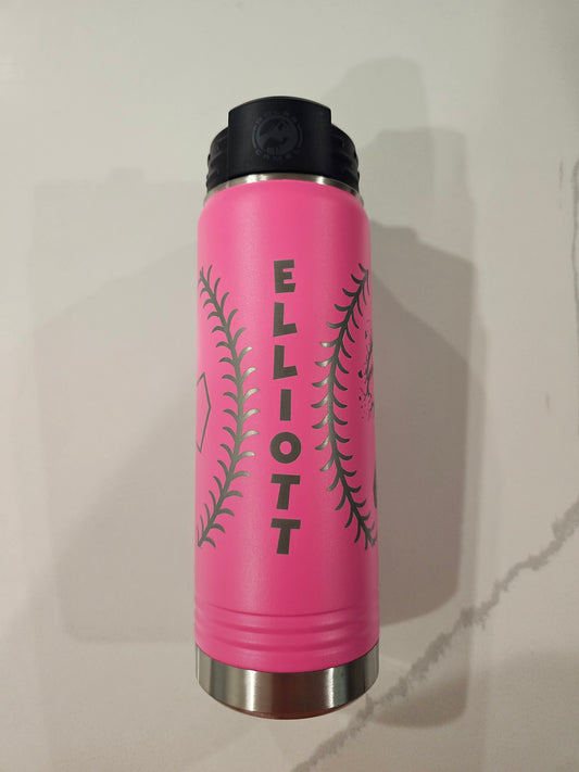 Personalized Baseball Themed 20oz Water Bottle
