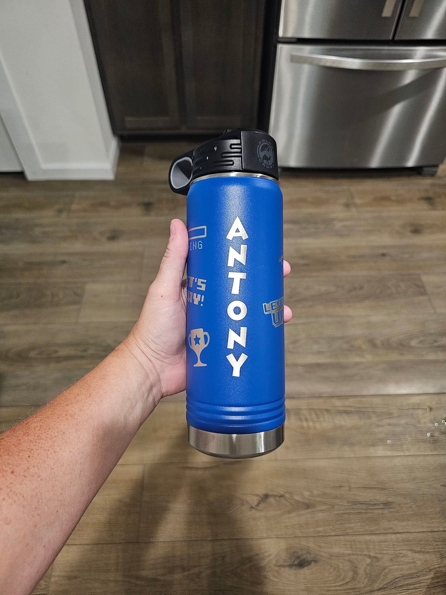 Custom 20oz Gamer Themed Water Bottle
