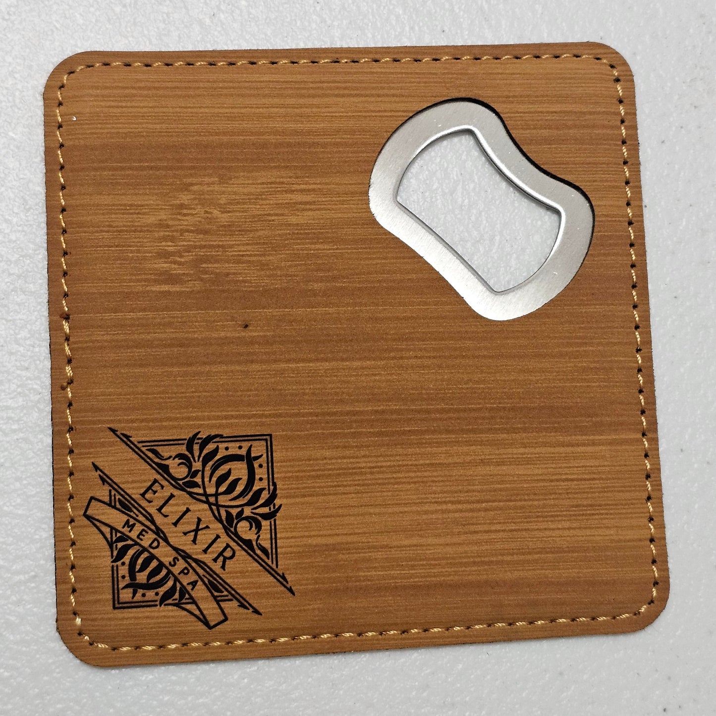 Custom Engraved Bottle Opener Coaster