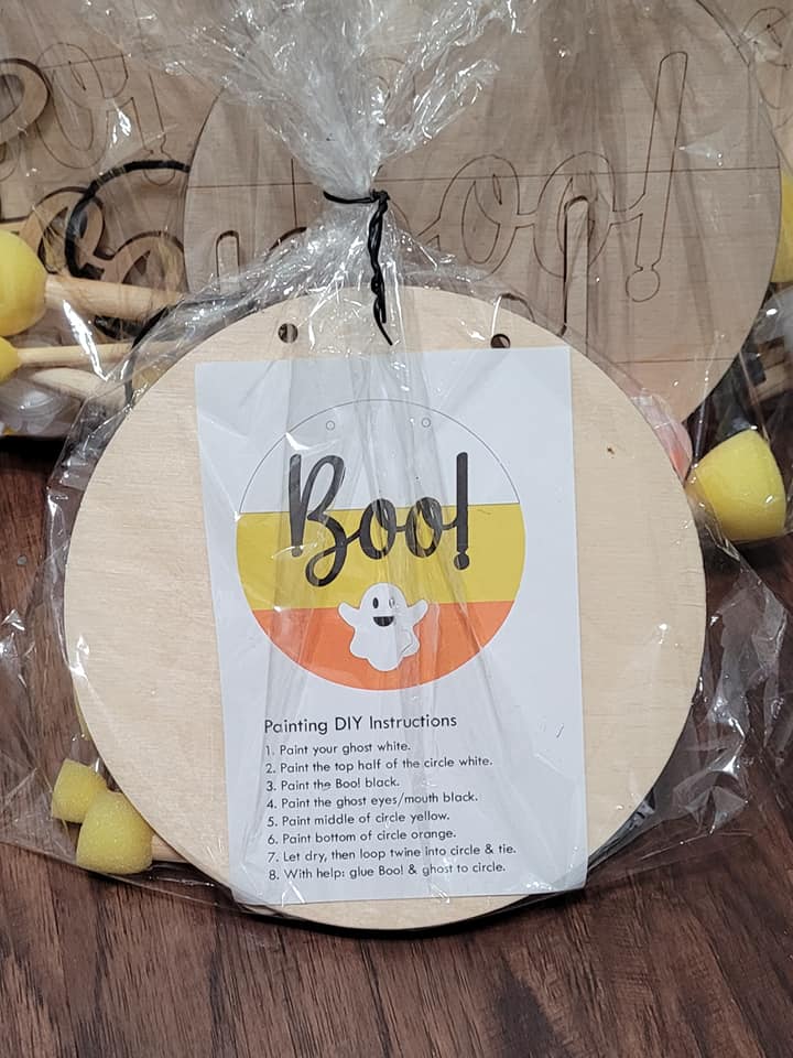 DIY Halloween Boo Craft Kit (6" Round)