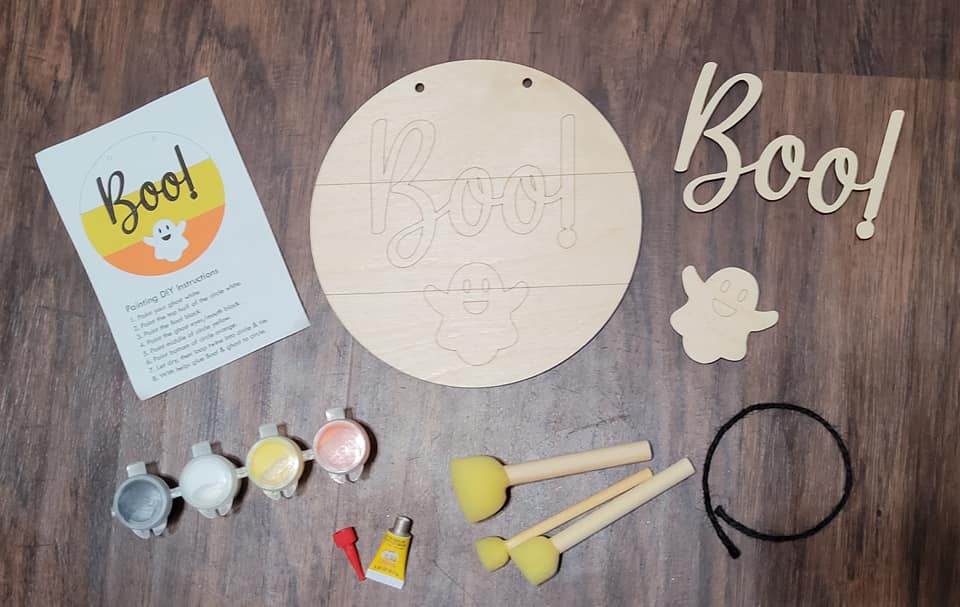 DIY Halloween Boo Craft Kit (6" Round)