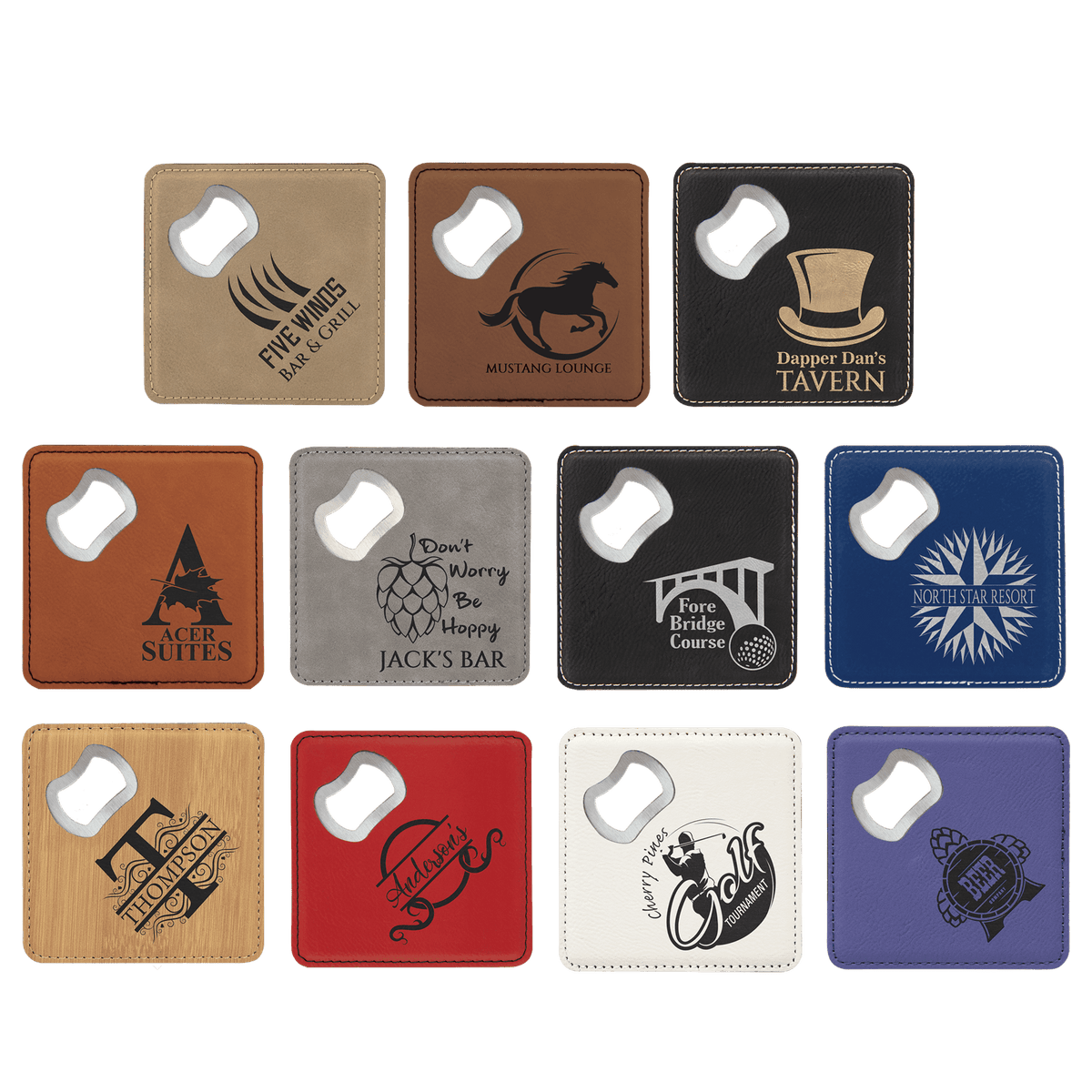 Custom Engraved Bottle Opener Coaster