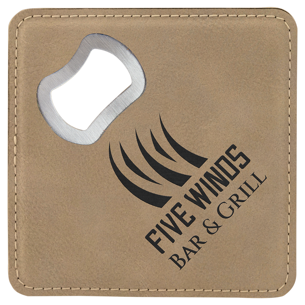Custom Engraved Bottle Opener Coaster