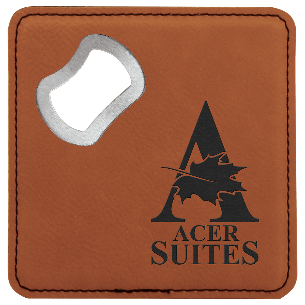 Custom Engraved Bottle Opener Coaster