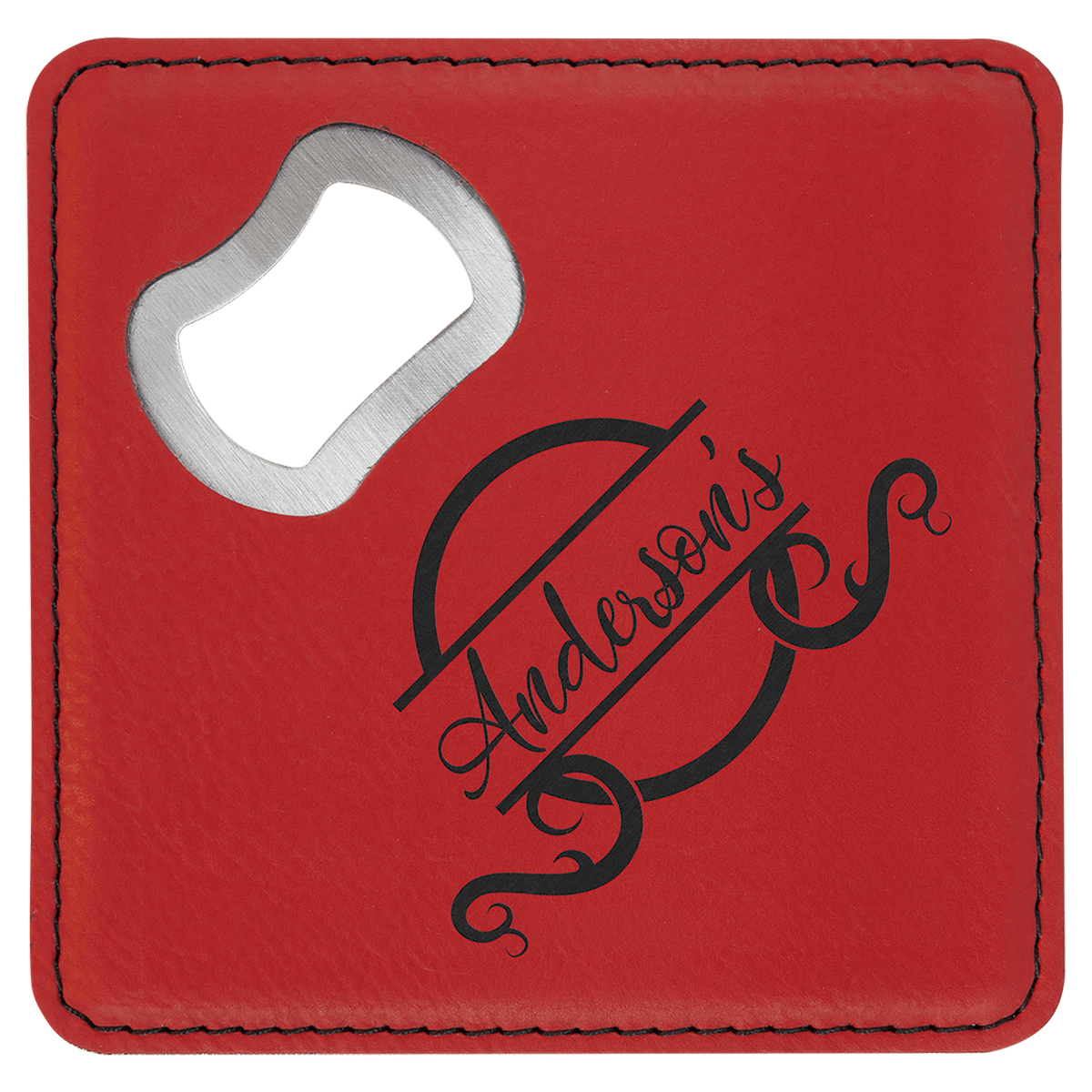 Custom Engraved Bottle Opener Coaster