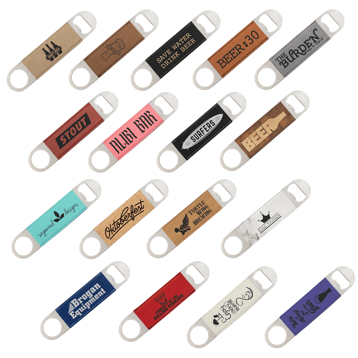 Personalized Name Leather Bottle Opener