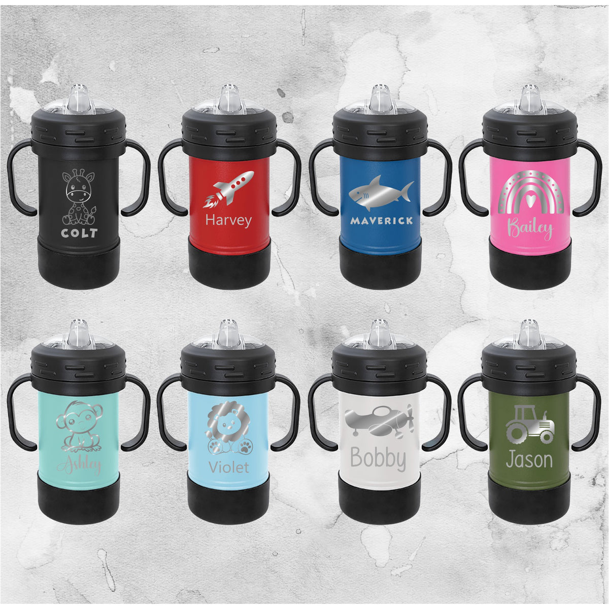 Personalized Laser Engraved Sippy Cup: Toddler Gift