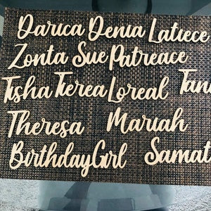 Wood Name Place Settings