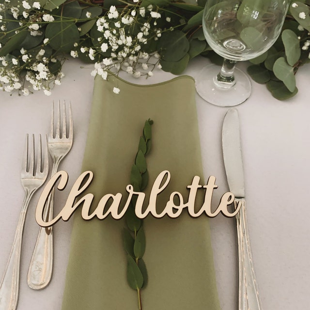 Wood Name Place Settings