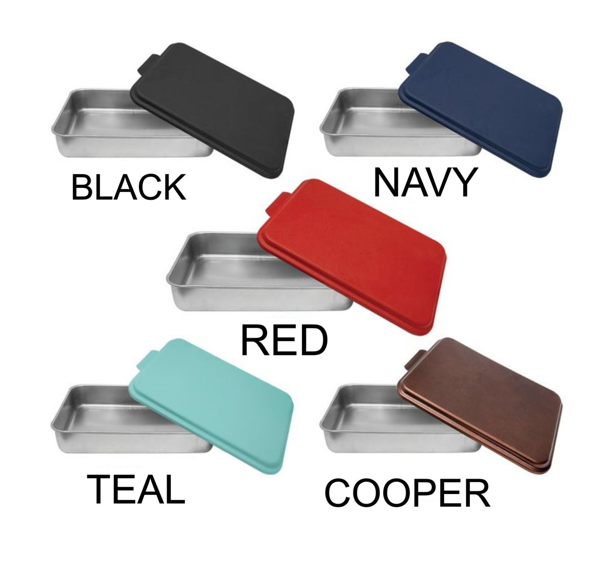 Personalized Engraved Aluminum Cake Pan with Lid - 13x9 Custom Bakeware