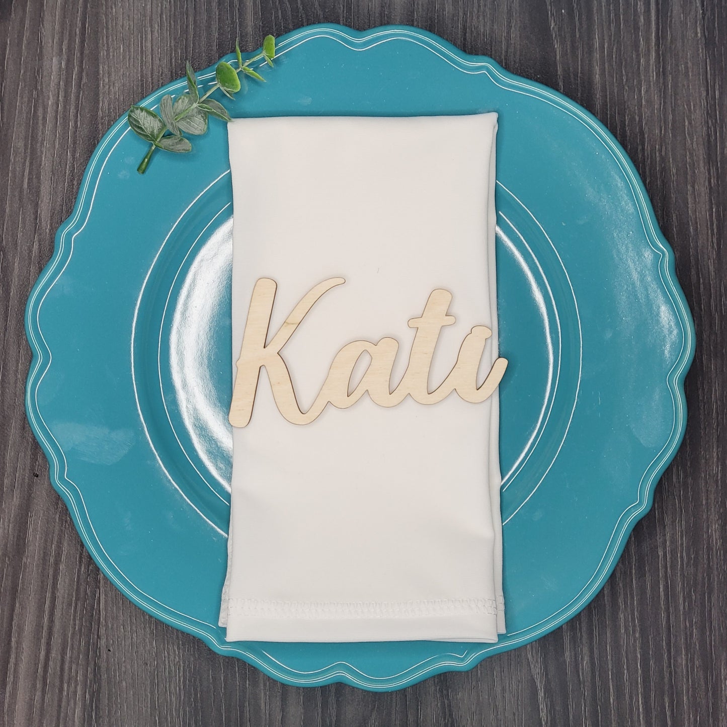 Wood Name Place Settings