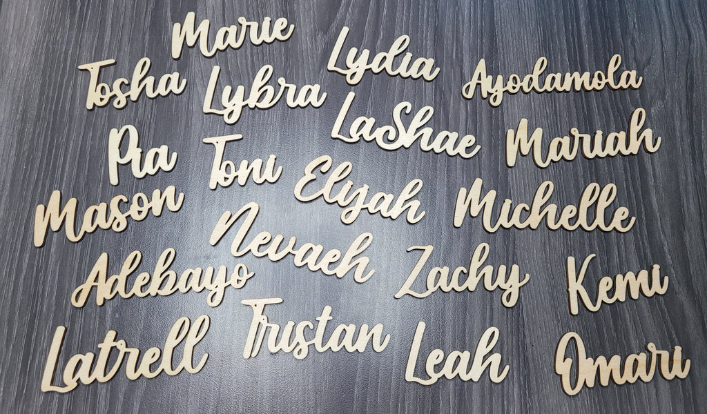 Wood Name Place Settings