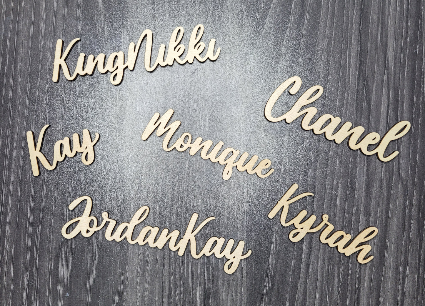 Wood Name Place Settings