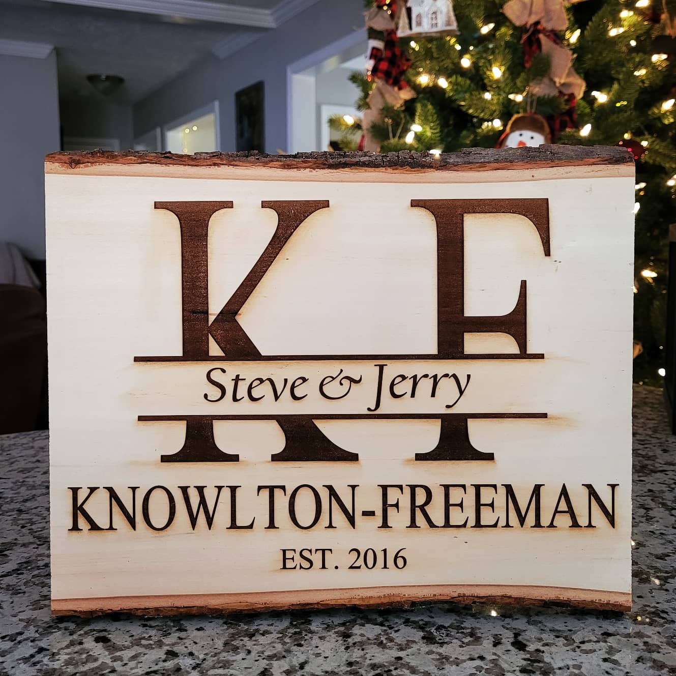 Live Edge Personal Wood Plaque