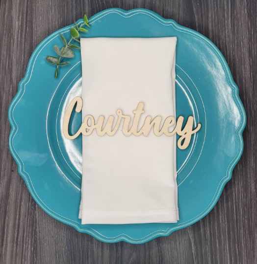 Wood Name Place Settings