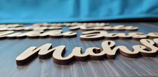 Wood Name Place Settings