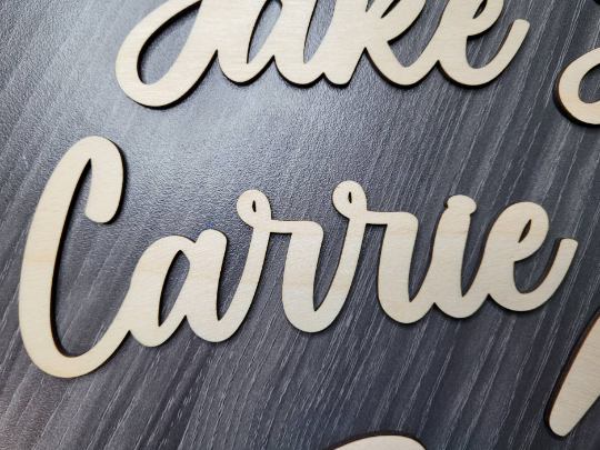 Wood Name Place Settings