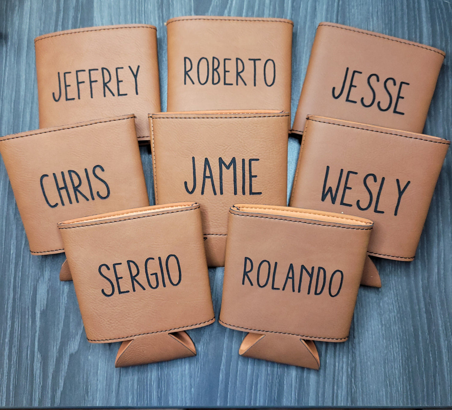 Personalized Leather Koozies