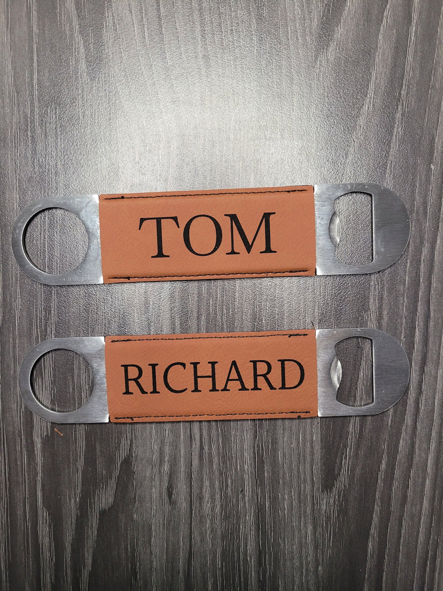 Personalized Name Leather Bottle Opener