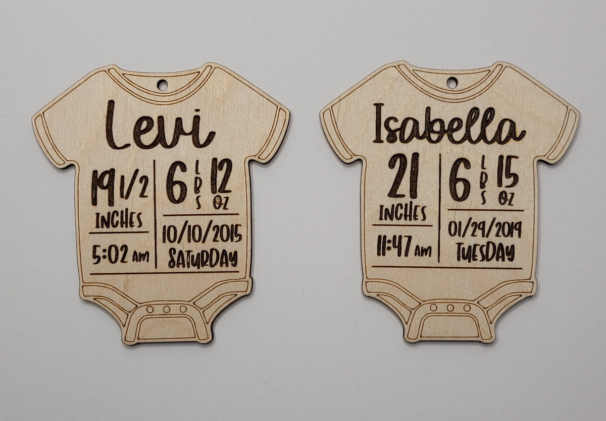 Baby Stats Christmas Ornament / Baby Gift Tag