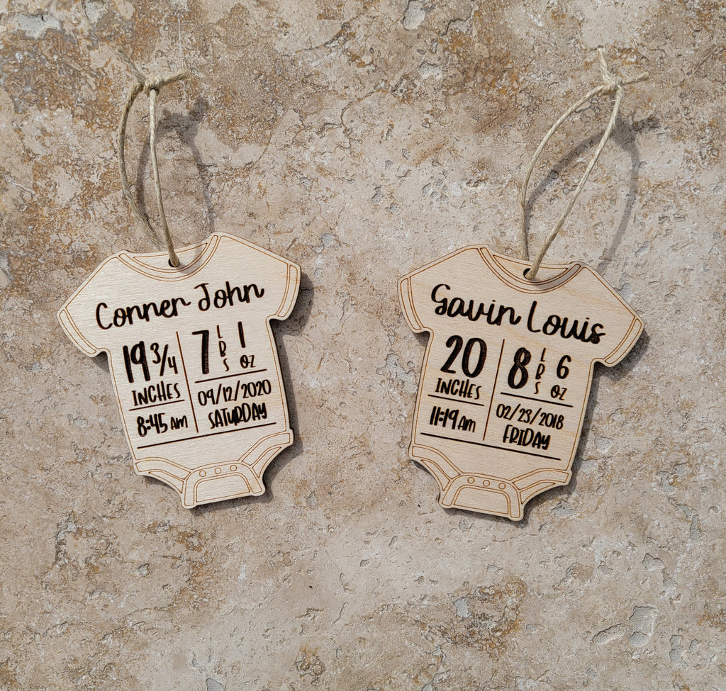 Baby Stats Christmas Ornament / Baby Gift Tag