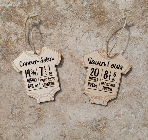 Baby Stats Christmas Ornament / Baby Gift Tag